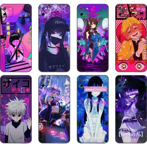 Black tpu Case For OPPO Realme C11 Case For Realme C 11 RealmeC11 Back RMX2185 Case Cover Bumper Vaporwave Glitch