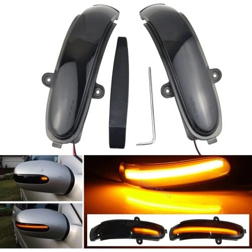 For Mercedes Benz C Class W203 S203 CL203 2000-2007 Side Rearview Mirror Turn Signal LED Light Dynamic Sequential Blinker