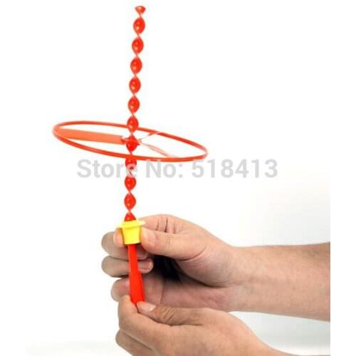 Toys for children plastic toy boomerang Push Ufo Flying Wheel Toys for Children Plastic Fairy Bamboo Dragonfly Rotate Around