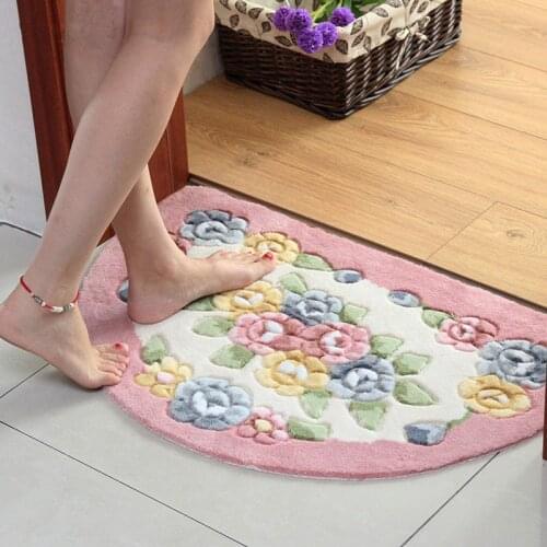 Vintage Flower Printed Bathroom Carpet Mat, 1 Piece of 7 Types of Non-slip Bathroom Carpet, Rug, Bathroom and Toilet Mat