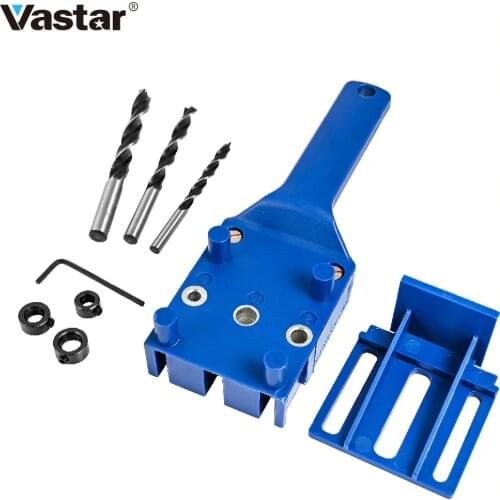 Woodworking Dowel Jig Pocket Hole Jig Wood Drilling Doweling Hole Saw fit 6 8 10mm Drill Bits Guide Hole Drilling Carpentry Tool