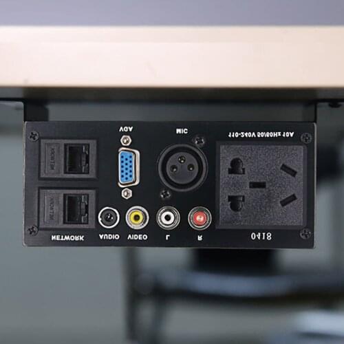 Multifunctional Hoisting Side Loading Desktop Socket aluminum diy enclosure Panel Audio Multimedia Information Box
