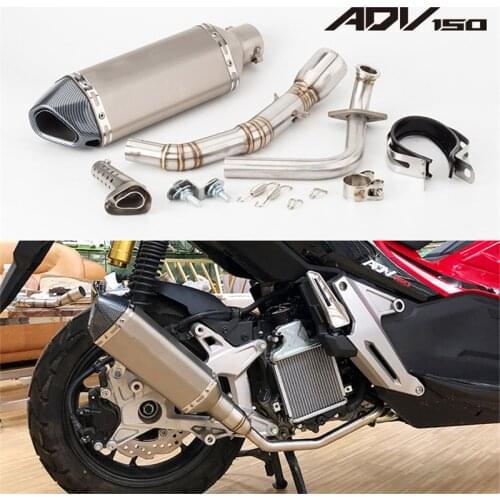 Motorcycle Modified Parts ADV150 Stainless Steel Silencer Exhaust Pipe ADV150 Front Hexagonal Silencer X-ADV