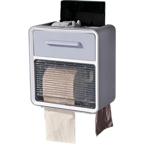 Wall-Mounted Adhesive Toothbrush Holder Double-Layer Toilet Rack Bathroom Organizer Storage Set Shower Caddy Hanging with