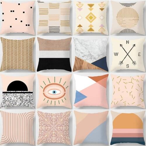 Natural Cushion Cover Geometric Throw Pillow Case for Home Chair Sofa Decoration Square Pillowcases