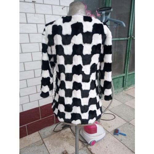 New women 's real pieces mink fur jacket long section Mink Fur coat