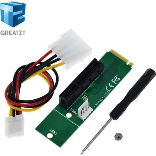 NEW NGFF M2 M.2 to PCI-E 4x 1x Slot Riser Card Adapter Male To Female PCIE Multiplier For BTC Bitcoin Miner Antminer Mining