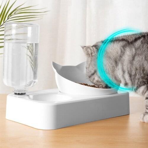The New Portable Double Mouth Dog And Cat Bowl Pet Plastic Automatic Waterer And Feeding