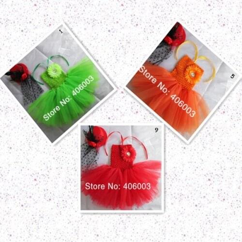 Baby girls halloween party tutu dresses for girls handmade tutu flower newborn tutu dresses