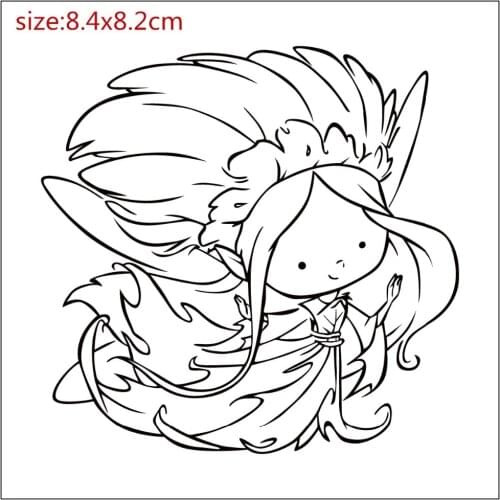 Girl and boy Transparent Clear stamps