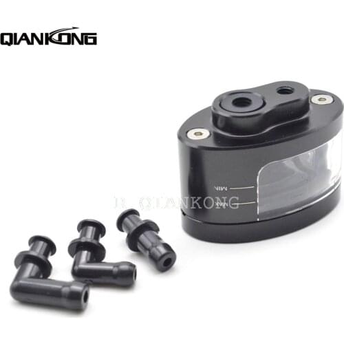 R QIANKONG CNC Universal Fluid Reservoir Oil Cup for Kawasaki ER6F ER6N ZZR600 65SX 85XC 125 EXC 400 450 XC-W 105 200 XC