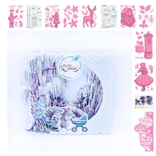 Christmas Santa Claus Metal Cutting Die Scrapbook Embossed Paper Card Album Craft Template Cut Die Stencils New for 2021 Arrive