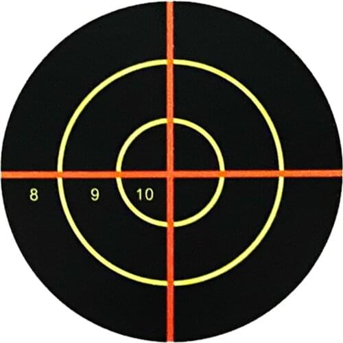 3"/7.50cm Self-Adhesive Splatter Splash & Reactive(Colors Impact) Shooting Sticker Targets(Red Cross) 100Pcs per Pack