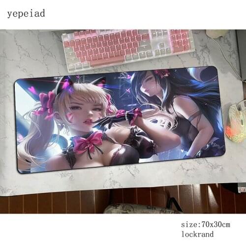 Ahri sexy mousepad 800x300MM gaming mouse pad gamer mat New arrival game computer desk padmouse keyboard locked edge play mats