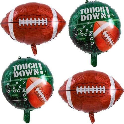 Rugby Balloon 18 Inch Round Aluminum Film Hydrogen Balloon Event Decoration Balloon Childrens Birthday Party Balloon