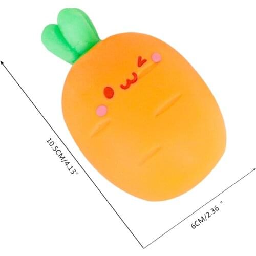 D7WF Funny Carrot Shape Anti Stress Face Reliever Healthy Pressure Balls Anxiety Relief Sensory Ball Funny Gift for Children