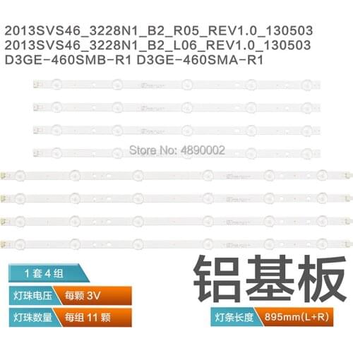 Tira de LED para iluminación trasera 11 lámpara para Samsung 46 "TV 2013SVS46 CY-DF460BGLV1H D3GE-460SMB-R1 D3GE-460SMA-R2 UN46E