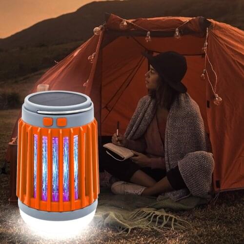 Outdoor portable electric fly killer solar model electric fly killer pest USB outdoor waterproof lamp control catcher fly trap