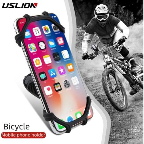 USLION Bike Phone Holder Bicycle Mobile Cellphone Holder Motorcycle Suporte Celular For iPhone Xiaomi Samsung Gsm stand Fiets