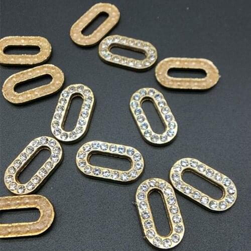 Strass Studs Hot-Fix Loose Rhinestone Oval Garment Rhinestone Rivets Gold Metal Studs For Clothing New Style Craft Applique