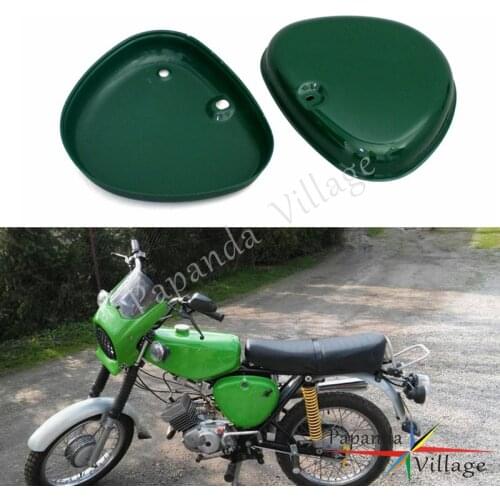 Papanda Motorcycle Steel Green 2 Side Cover Left and Right Side Protection Guard for Simson S50 S51 S70