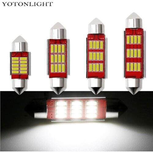 1x Festoon 31mm 36mm 39mm 41mm Led Bulb Canbus No Error 4014 SMD Lamp Car Accessories Interior Reading Map Dome Lights Auto 12v