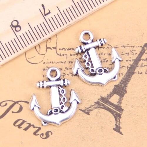 20pcs Charms double sided anchor sea 18x15mm Antique Pendants,Vintage Tibetan Silver Jewelry,DIY for bracelet necklace