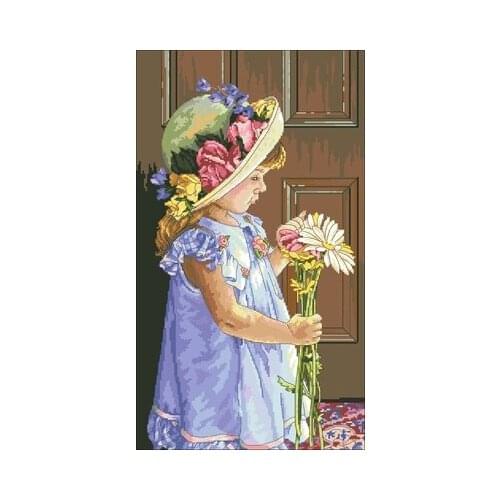 22-Dim35259My Little Sunshine（14CT） Counted Cross Stitch 11CT 14CT 18CT DIY Cross Stitch Kits Embroidery Needlework Sets