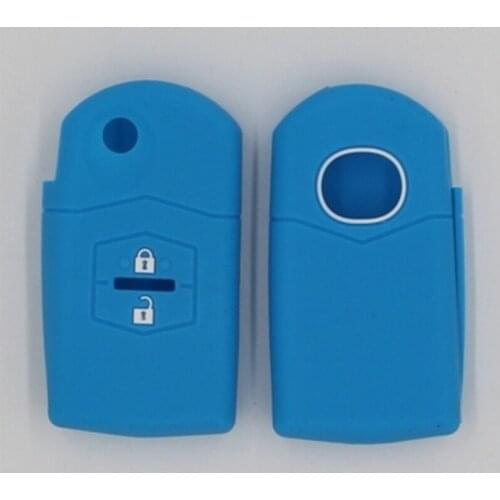 3pc New Silicone cover case skin set For Mazda 3 Alexa 3 Hatchback Card style key Remote Cap Holder Shell car accessory