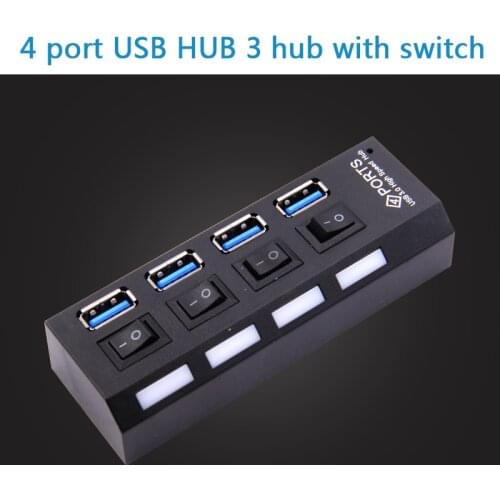 4port USB HUB 2.0 3.0 Multi USB Splitter USB Hab Power Adapter Mini Hub Socket Pattern Splitter PC Laptop Cable Connector