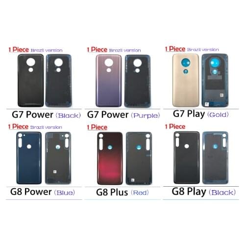 5PCS Replacement Glass Battery Back Cover Case With Glue For Motorola Moto G7 Power / G7 Plus / G8 Play / G8 Plus