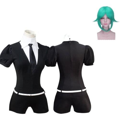 Anime Houseki no Kuni costume Phosphophyllite diamond Bort jumpsuit womens Cosplay costume jumpsuit with wig