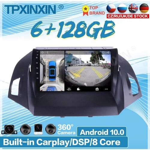 6+128GB Android 10 For Ford Kuga Escape 2012-2019 Car Radio Multimedia Video Player Navigation Stereo GPS Head Unit DSP Carplay