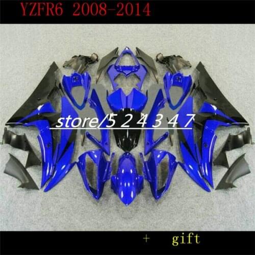 B Abs Fairing for YZFR6 2008 - 2014 08 09 blue White Black Fairing Kits YZFR6 2014 Motorcycle Accessories & Parts>>Frames
