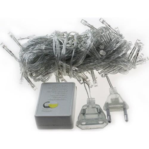 Free Shipping Fairy Waterproof LED String Light 110V/220V AC 10M 100LEDs LED Christmas tree Light with connecting plug