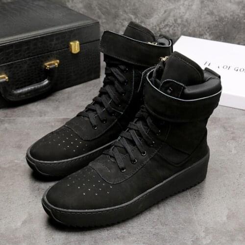 Brand Runway Men Pink High Top Sneakers Genuine Leather Flats Platform Shoes Skateboard Jogging Trainers Ankle Boots Plus Size