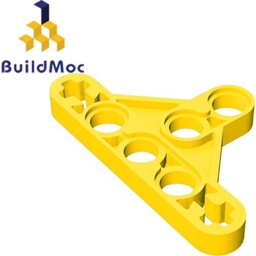 BuildMOC 99773 2905 Technicalal Liftarm Triangle Thin Type II For Building Blocks Parts DIY LOGO Educati
