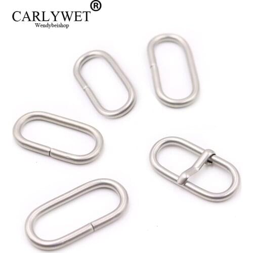 CARLYWET 18 20 22mm Wholesale Black Silver Rose Gold Replacement Zulu Rings Loops Circles for Nylon Watch Band Strap Belt