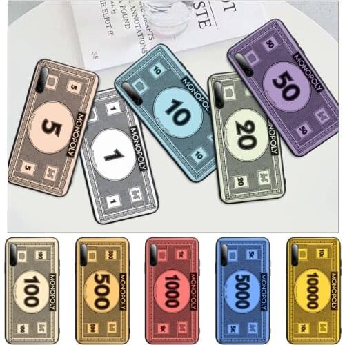 Monopolys Dollar Money Black Matte Mobile Phone Case For IPhone 12 11 Pro Max Xs X Xr 7 8 6 6s Plus 5 5s Se 2020 Cover