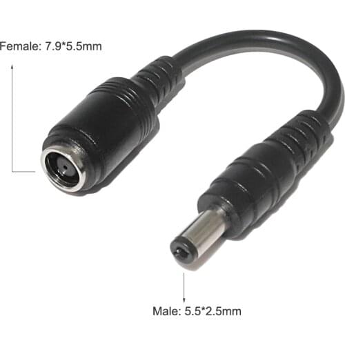 Dc Power Adapter Charger Plug 5.5x2.5mm Male Plug to 7.9x5.5mm Female Jack Cable Cord For Asus Lenovo Toshiba Laptop Charger