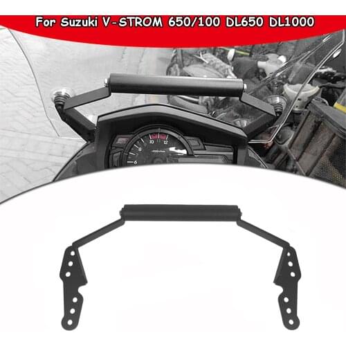 GPS Navigation Phone Handlebar Bracket Adapter Holder Black For Suzuki V-Strom DL 1000 650 VStrom DL605 DL1000 2020 2019 2018