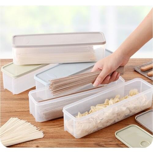 1PC Noodles Container Kitchen Food Storage Fridge Sealed Large Capacity Rectangular Pasta Box Fresh-keeping Case