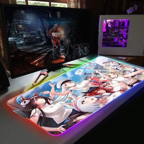 Hunter X Hunter Non-slip Mat Gamer Mouse Pad RGB Gaming Computer Table LED Gaming Laptop PC Gamers Accessories Backlight Rug