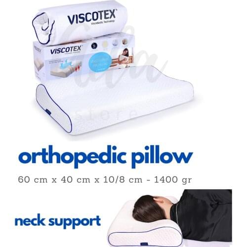 Memory Foam Orthopedic Pillow Neck Support Pain Relief Embroidered Washable Cotton Case Happy Sleeping 60x40cm