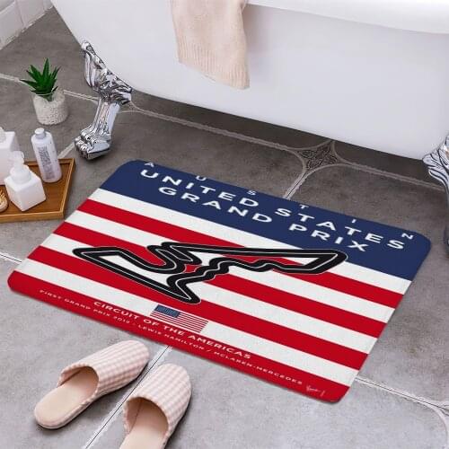 My F1 AUSTIN Race Track Carpet Areas Rug Non-slip Floor Mat Rug 3D Printing Living Room Bedroom Door Mat Home Decoration