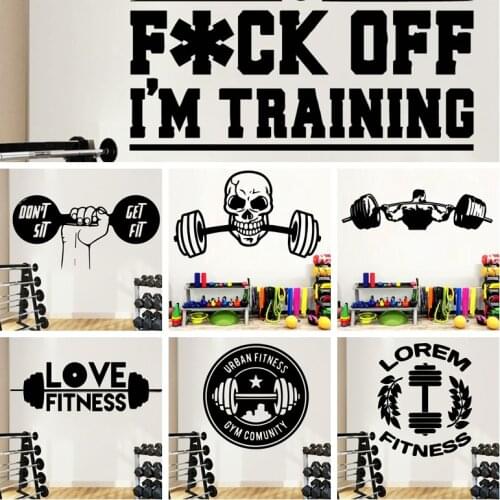 Strength Gym Family Wall Stickers Mural Art Home Decor For Kitchen Restaurant Wall Stickers Waterproof Wallpaper