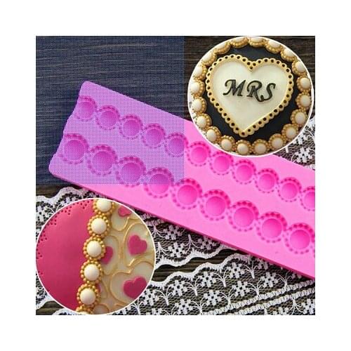 Wholesale Baking mold K220 Pearl necklace shape Silicone mold Fondant cake mold