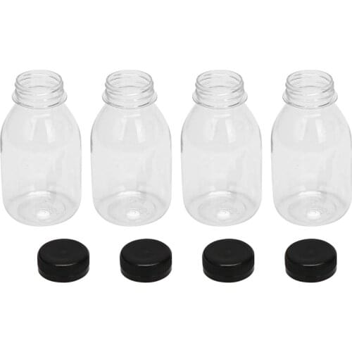 60Pcs 8 Oz Plastic Bottles with Caps for Smoothie Bottles with Lids, Plastic Bottles for Drinks, Juice Bottles