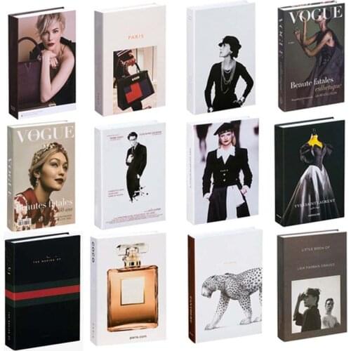 Luxury Decorative Book Set Fake Books Decor Modern Simulation Fashion Book Home Coffee Shop Decor Photography Props 3/4/6 Packs