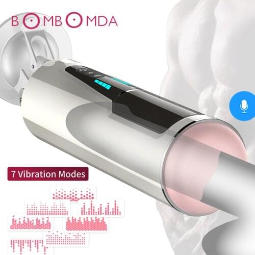 Sex toys for men male automatic masturbator masculino Telescopic Smart interactive Voice 7 Modes Vagina Cup